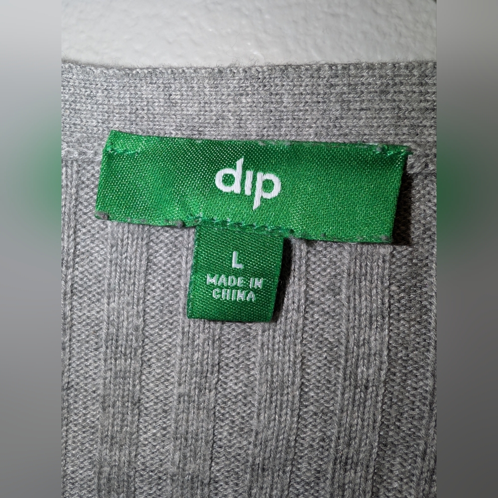 dip ribbed skinny cardigan - Picture 3 of 7